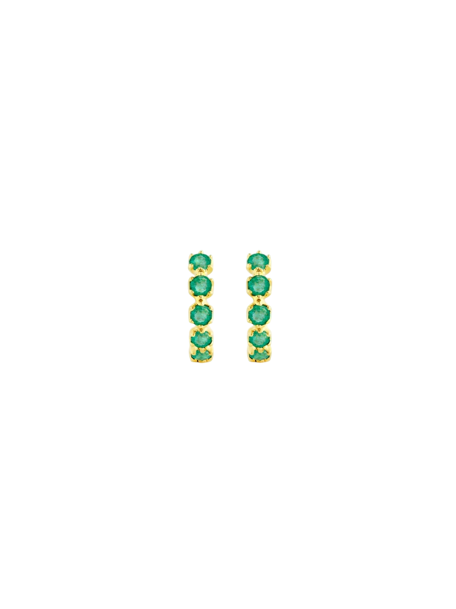Elyhara emerald huggie hoops